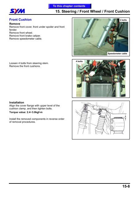 Sym GTS servicemanual - Scootergrisen