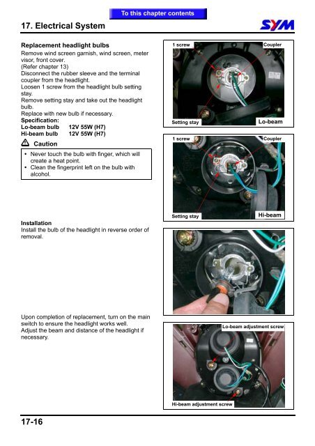 Sym GTS servicemanual - Scootergrisen