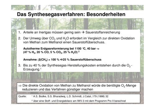 Methanol aus Biomasse - Lehrstuhl für Brennstoffzellen der RWTH ...
