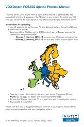 VDO Dayton PC5200 Update Process Manual - Navigation.com