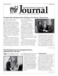 Journal - Washington Hebrew Congregation