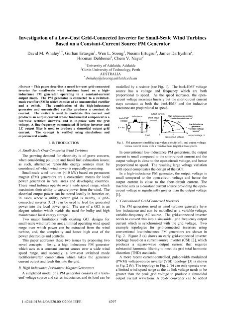 Investigation of a Low-Cost Grid-Connected Inverter for Small-Scale ...