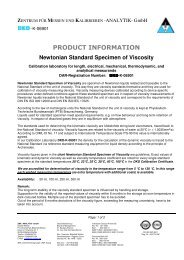 Newtonian Standard Specimen of Viscosity - DKD calibration ...