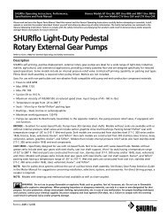SHURflo Light-Duty Pedestal Rotary External Gear Pumps