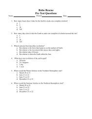 Robo Rescue Pre Test Questions