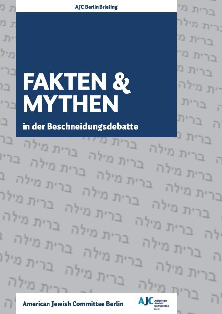 AJC Berlin Briefing Fakten und Mythen in der Beschneidungsdebatte_0