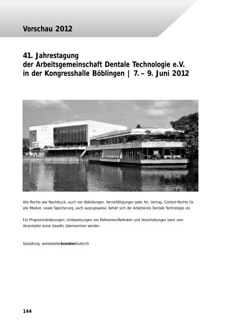 Kurzreferate 2011 - Arbeitsgemeinschaft Dentale Technologie