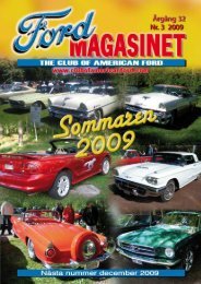 Sid 1 Fordmagasinet nr 3 â¢ 2009 - The Club of American Ford