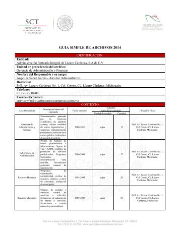 guia simple de archivos apilac archivo de concentraciÃ³n