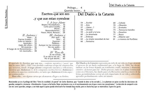 Del Duelo a la Catarsis - Publicatuslibros.com