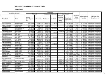 AMETIISIKU PALGAANDMETE ESITAMISE TABEL Ida ... - Politsei