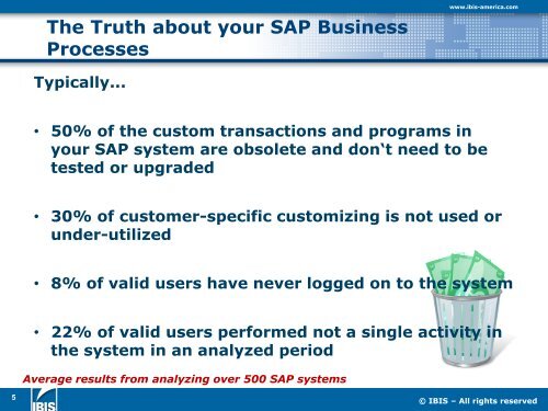 What you don't know about your SAP - IBIS Prof. Thome