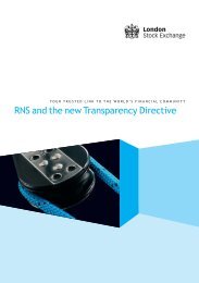 RNS and the new Transparency Directive - London Stock Exchange