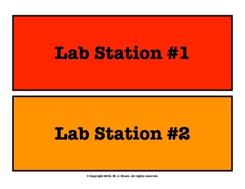 Lab Station #1 Lab Station #2