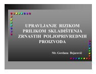 Upravljanje rizikom prilikom skladiÅ¡tenja zrnastih ... - savetodavstvo