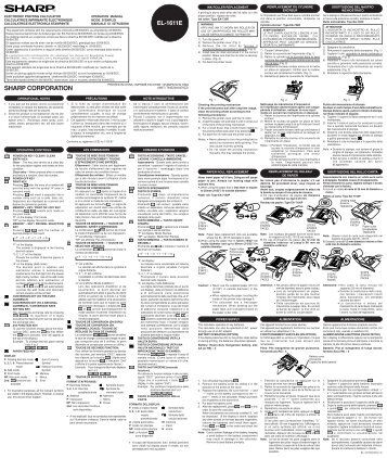 EL-1611E Operation-Manual GB FR ES - Sharp