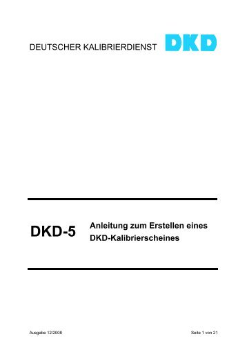 Anleitung zum Erstellen eines DKD-5