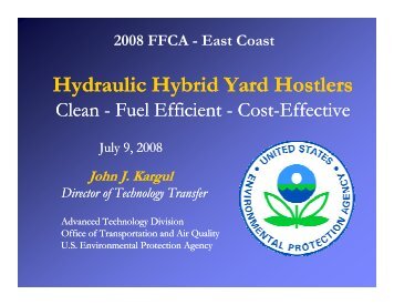 Hydraulic Hybrid Yard Hostlers - Faster Freight - Cleaner Air