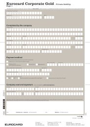 Eurocard Corporate Gold - Private liability