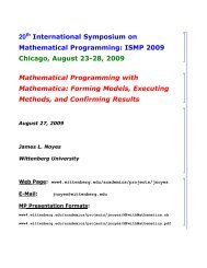 20 International Symposium on Mathematical Programming: ISMP ...