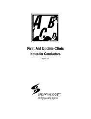 First Aid Update Clinic Notes for Conductors - Lifesaving Society