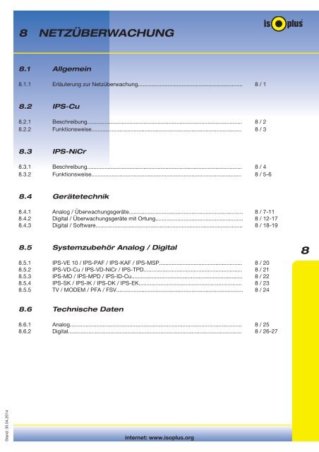 8 NETZÃBERWACHUNG 8 - Isoplus