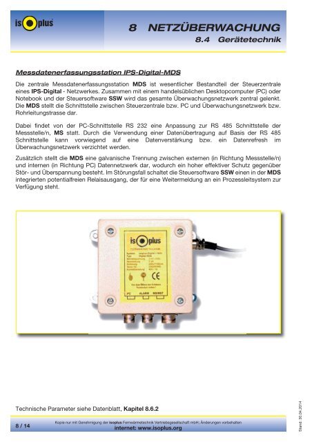 8 NETZÃBERWACHUNG 8 - Isoplus