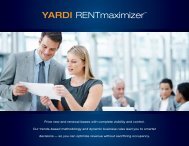 YARDI RENTmaximizer™ - Yardi Systems UK