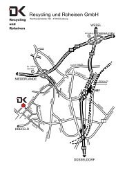 Anreise mit dem Auto - DK Recycling und Roheisen Gmbh
