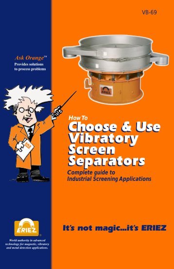 Choose & Use Vibratory Screen Separators Choose & Use ... - Zycon