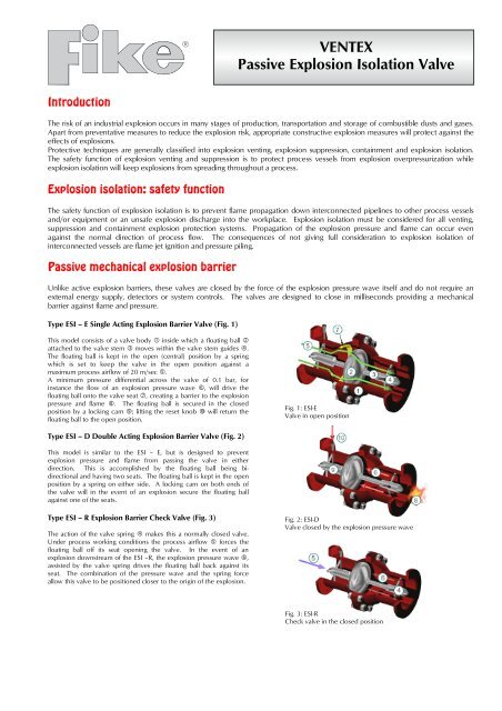 VENTEX Passive Explosion Isolation Valve - webadmin1.net