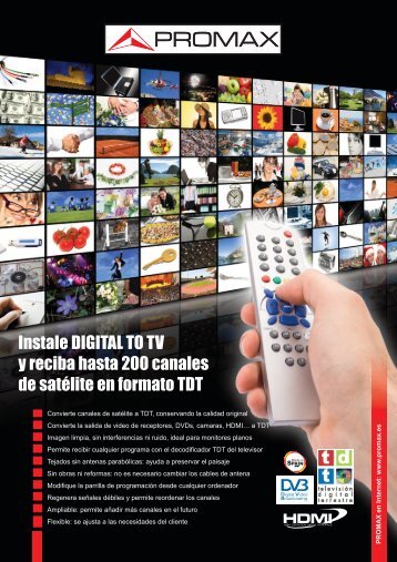 Cabecera Digital To TV: Hasta 200 canales de satÃ©lite en ... - Promax