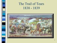 Indian Removal Act and Trail of Tears Web-quest