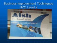 Aish Technologies - Presentation Business Improvement Techniques