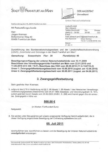 Zwangsgeld_20110621 - GrÃ¼ngÃ¼rtel Frankfurt-Sossenheim