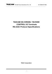 SS-R200, SS-CDR200 RS-232C documentation - Tascam