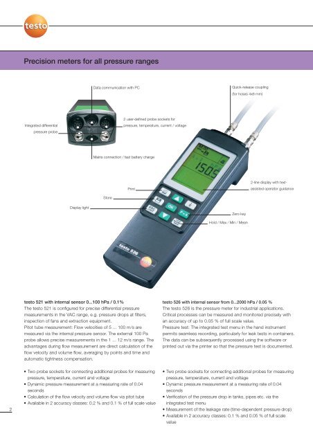 Precision Meters For All Pressure Ranges