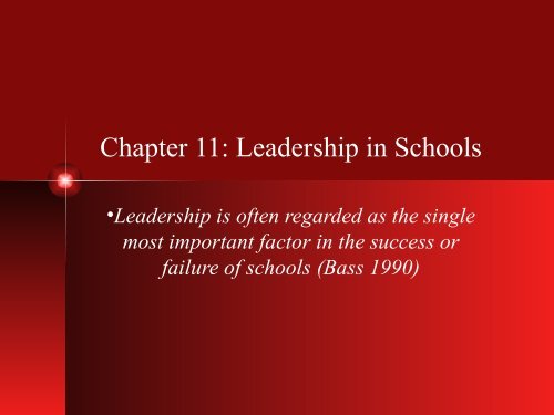 Leadership in Schools - ITARI