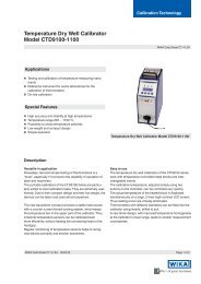 Temperature Dry Well Calibrator Model ... - Calibration Online
