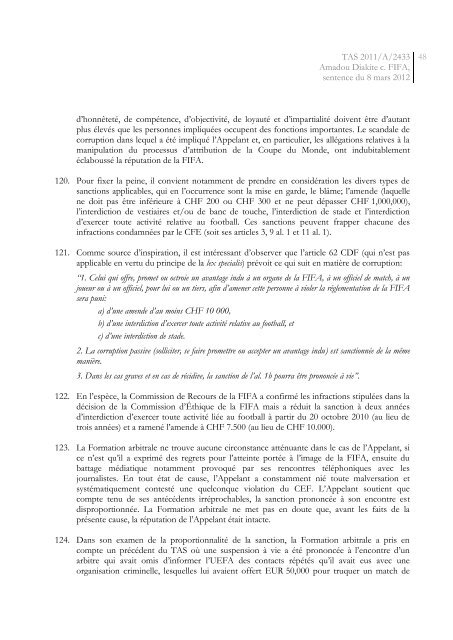 TAS xxx - Tribunal Arbitral du Sport / TAS