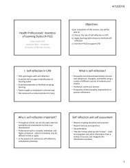 Health Professionals' Inventory of Learning Styles (H-PILS) g y ...