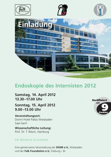 Endoskopie des Internisten 2012 - Dr. Falk Pharma GmbH