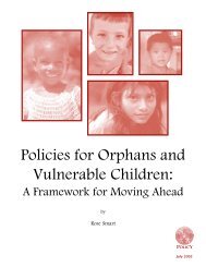 Policies for Orphans and Vulnerable Children - HIV/AIDS ...