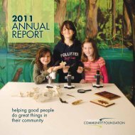 2011 aNNual report - Niagara Community Foundation