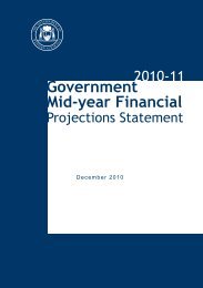 2010-11 Government Mid-year Financial Projections Statement ...