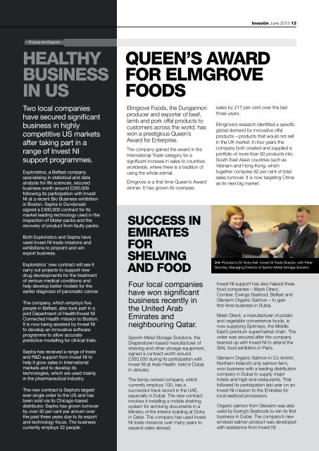 Corporate Magazine - 2013, June (PDF) - Invest Northern Ireland