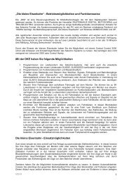 1 „Die kleine Eisenbahn“ - Betriebsmöglichkeiten und ...