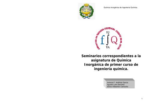 Seminarios correspondientes a la asignatura de Química Inorgánica ...