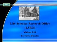 Dr. Falk- AIRC Opn Mtg - Life Sciences Research Office