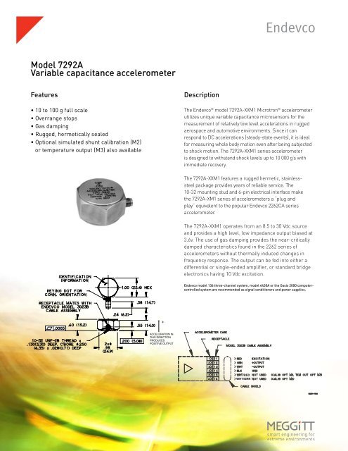 Model 7292A Variable capacitance accelerometer - Endevco